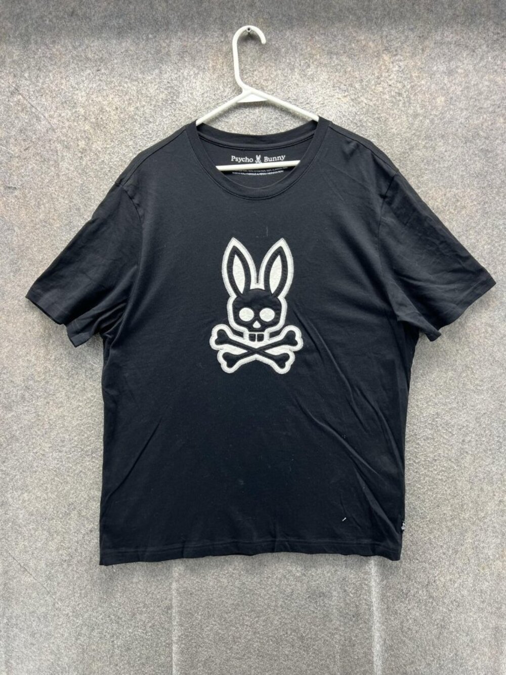 Psycho Bunny Shirt Mens XL Black Skull Bunny Graphic Tee Crewneck Pima Cotton 7